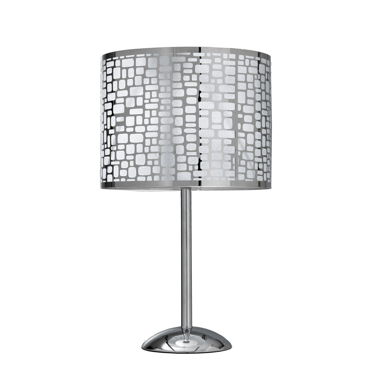 TISCHLEUCHTE 4755 BRUCE 30/30/53 cm   - Chromfarben/Dunkelgrau, Basics, Kunststoff/Metall (30/30/53cm)