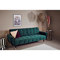 SCHLAFSOFA Samt Grün, Opal  - Goldfarben/Opal, MODERN, Holz/Textil (213/83/83cm) - Livetastic