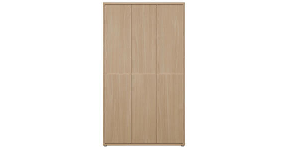 SCHUHSCHRANK 109,2/191,9/34,9 cm  - Eichefarben/Grau, MODERN, Holzwerkstoff/Kunststoff (109,2/191,9/34,9cm) - Carryhome
