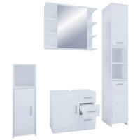 BADEZIMMER 4-teilig  in 120 cm  - Weiss, Modern, Holzwerkstoff (120cm) - MID.YOU