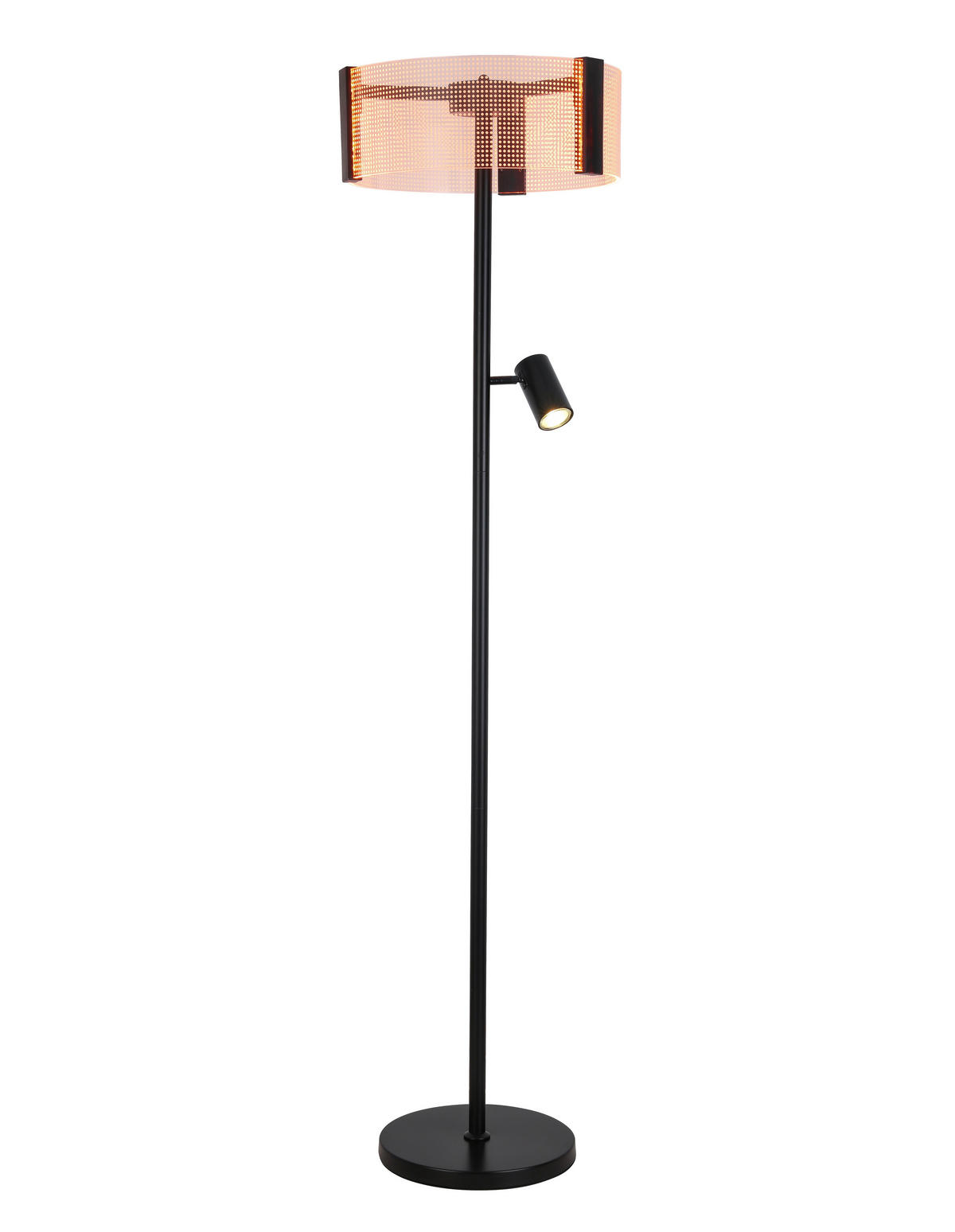 LED-STEHLEUCHTE 40/159 cm   - Transparent/Schwarz, Design, Kunststoff/Metall (40/159cm) - Novel