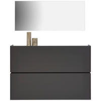 GARDEROBE 2-teilig  in 140/200/22 cm  - Graphitfarben, Design, Holzwerkstoff (140/200/22cm) - Voleo