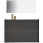 GARDEROBE 2-teilig  in 140/200/22 cm  - Graphitfarben, Design, Holzwerkstoff (140/200/22cm) - Voleo