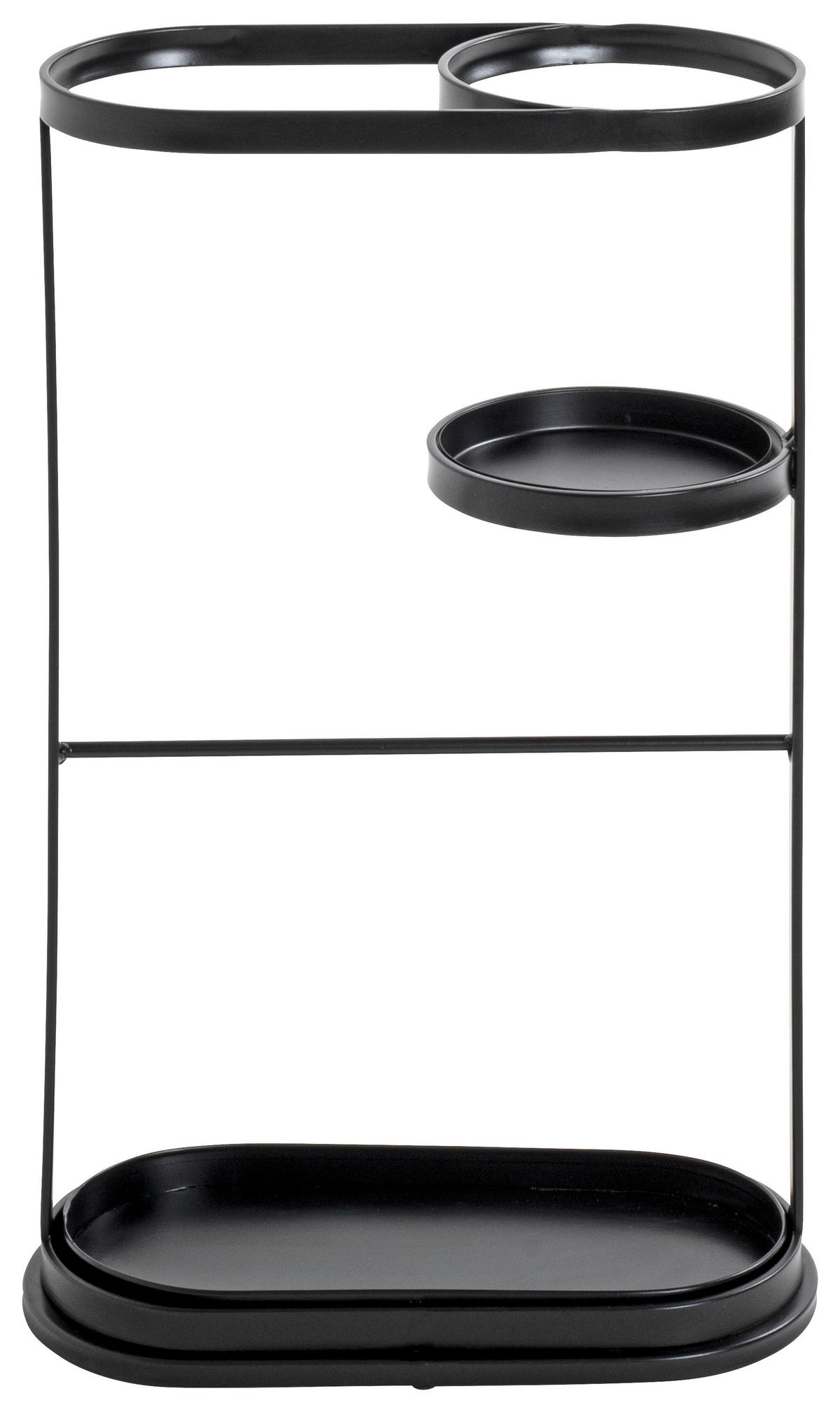SCHIRMSTÄNDER Metall Schwarz  - Schwarz, Design, Metall (37/60/18cm)