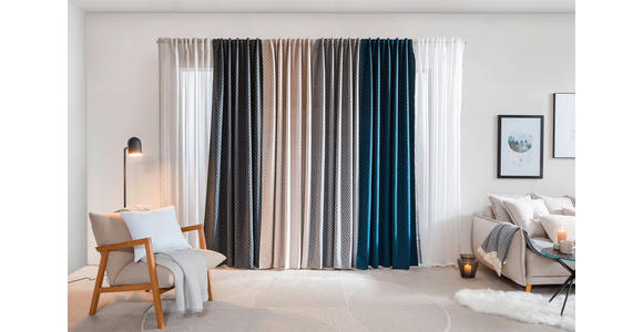 FERTIGVORHANG MINO halbtransparent 140/245 cm   - Silberfarben, KONVENTIONELL, Textil (140/245cm) - Dieter Knoll