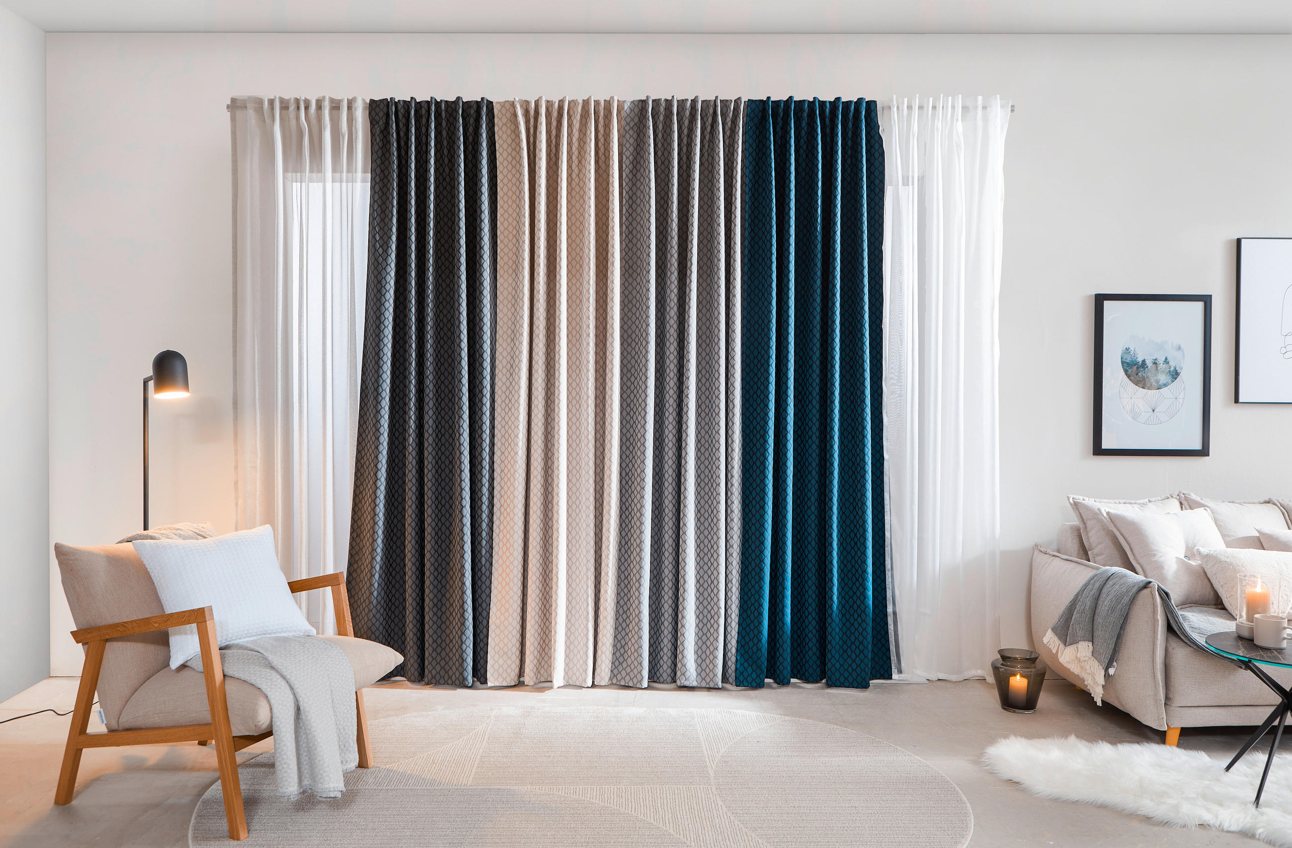 FERTIGVORHANG LUNA blickdicht 140/245 cm - Dunkelgrau, KONVENTIONELL, Textil (140/245cm) - Dieter Knoll