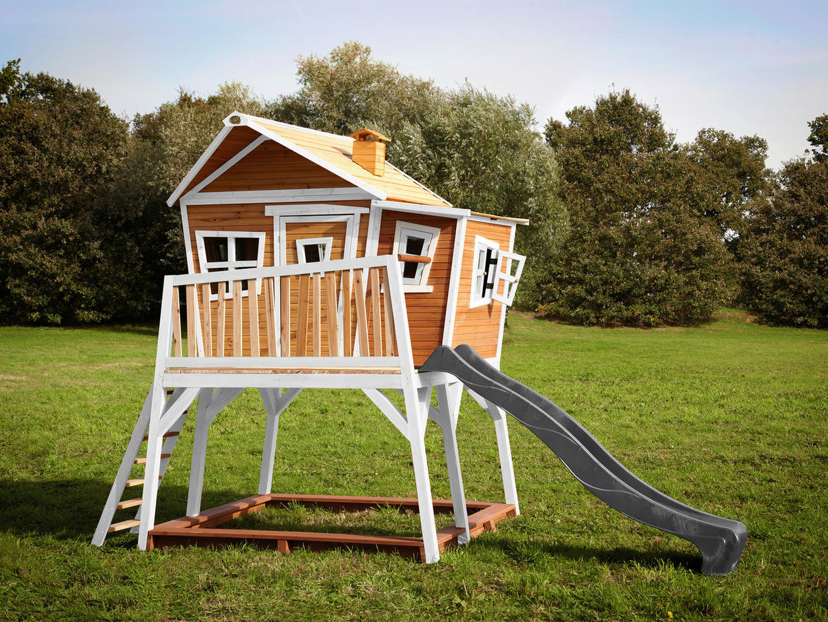 SPIELTURM 432/288/193 cm  - Weiss/Braun, Konventionell, Holz (432/288/193cm)