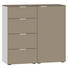 KOMMODE Weiß, Hellbraun - Hellbraun/Edelstahlfarben, Design, Glas/Holzwerkstoff (90/87/43cm) - Jutzler KOMMODE Weiß, Hellbraun - Hellbraun/Edelstahlfarben, Design, Glas/Holzwerkstoff (90/87/43cm) - Jutzler