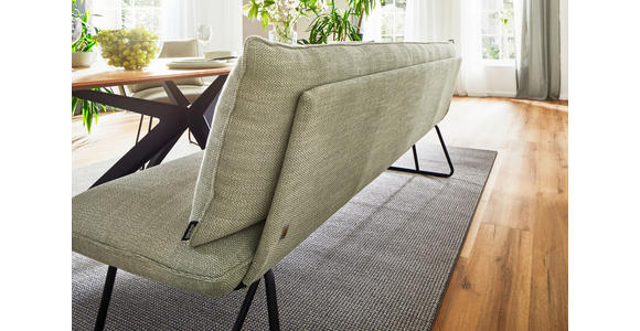 SITZBANK 180/90/70 cm in Grün, Beige - Beige/Schwarz, Design, Textil/Metall (180/90/70cm) - Dieter Knoll
