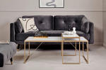 COUCHTISCHSET Weiß, Goldfarben 120/70/52 cm  - Goldfarben/Weiß, KONVENTIONELL, Metall (120/70/52cm) - Livetastic