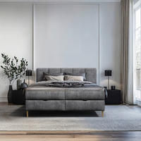 BOXBETT 140/200 cm,  in Anthrazit,  {item.attr('349-543‘),[, ]}{item.attr('328-587‘),[ ]} - Anthrazit/Buchefarben, MODERN, Holz/Holzwerkstoff (140/200cm) - MID.YOU