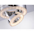 LED-DECKENLEUCHTE 40/17/13 cm   - Chromfarben, Design, Metall (40/17/13cm) - Novel