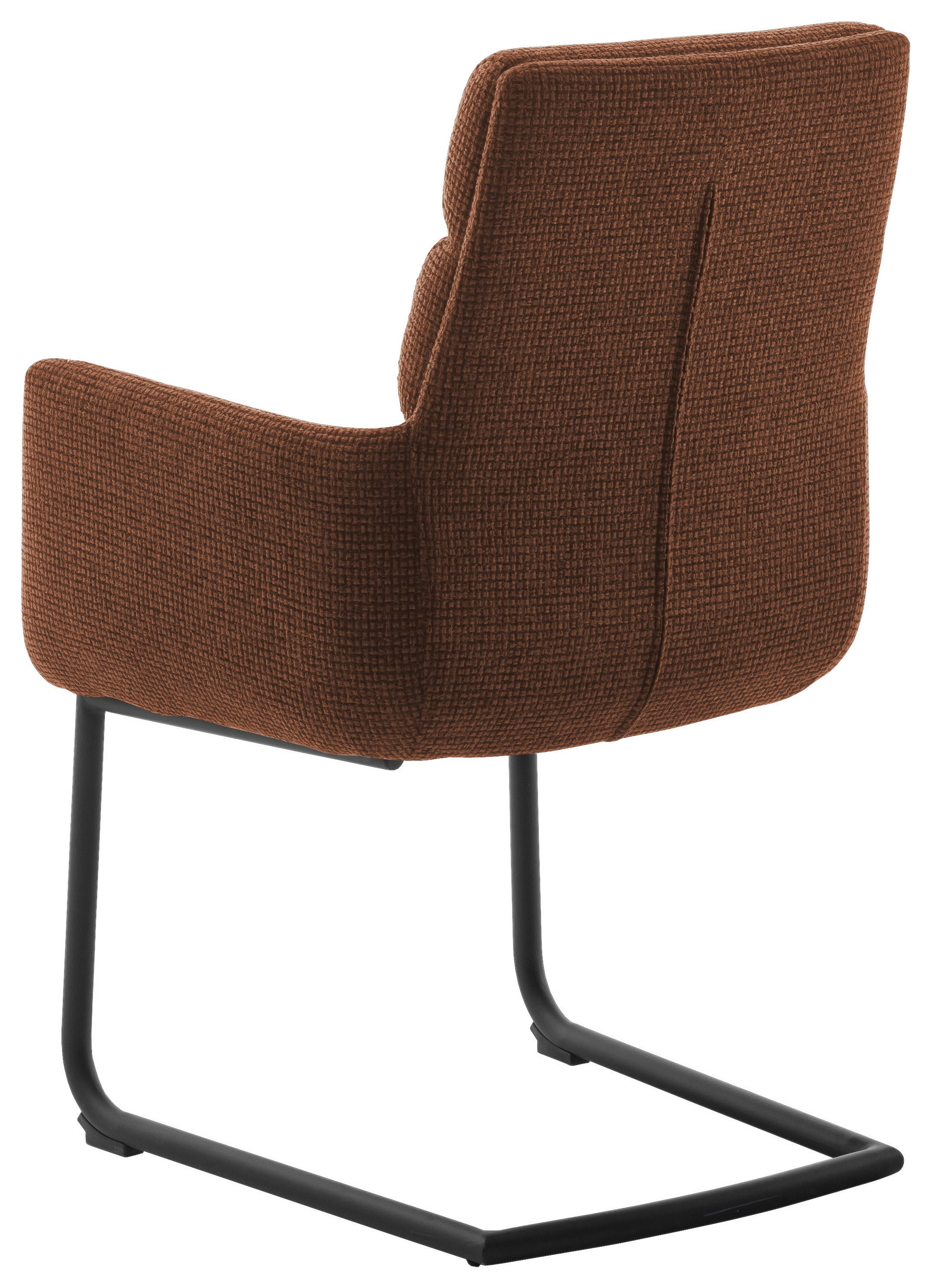 ARMLEHNSTUHL  in Stahl Webstoff  - Rostfarben/Schwarz, Design, Textil/Metall (61/90/64cm) - Dieter Knoll