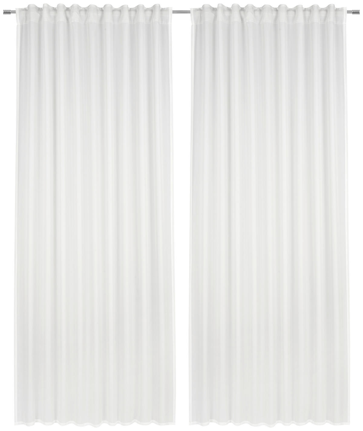 FERTIGVORHANG  halbtransparent  140/245 cm  2 Stück  - Weiß, Basics, Textil (140/245cm) - Esposa