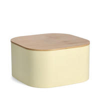 BROTKASTEN - Gelb, Basics, Holz/Metall (27/27/15cm) - Zeller Present