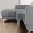 ECKSOFA in Webstoff Grau  - Chromfarben/Grau, Design, Textil/Metall (187/260cm) - Xora