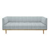 BIGSOFA in Flachgewebe Hellblau  - Hellblau, Modern, Holz/Textil (220/77/120cm) - Joka