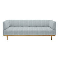 BIGSOFA in Flachgewebe Hellblau  - Hellblau, Modern, Holz/Textil (220/77/120cm) - Joka