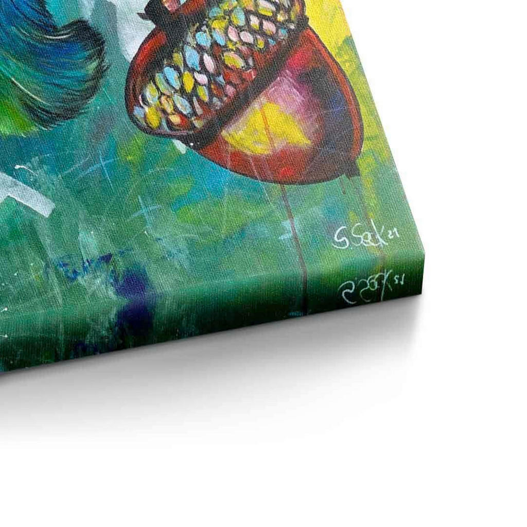 Thumbnail - Kunstdruck No Risk No Nut, Mehrfarbig, Holz, vollmassiv, Keilrahmen, Bilder und Zubehör, Wandbilder, Kunstdrucke