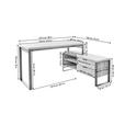 ECKSCHREIBTISCH 147/120/76 cm  in Anthrazit, Eichefarben  - Eichefarben/Anthrazit, MODERN, Holzwerkstoff/Metall (147/120/76cm) - Novel
