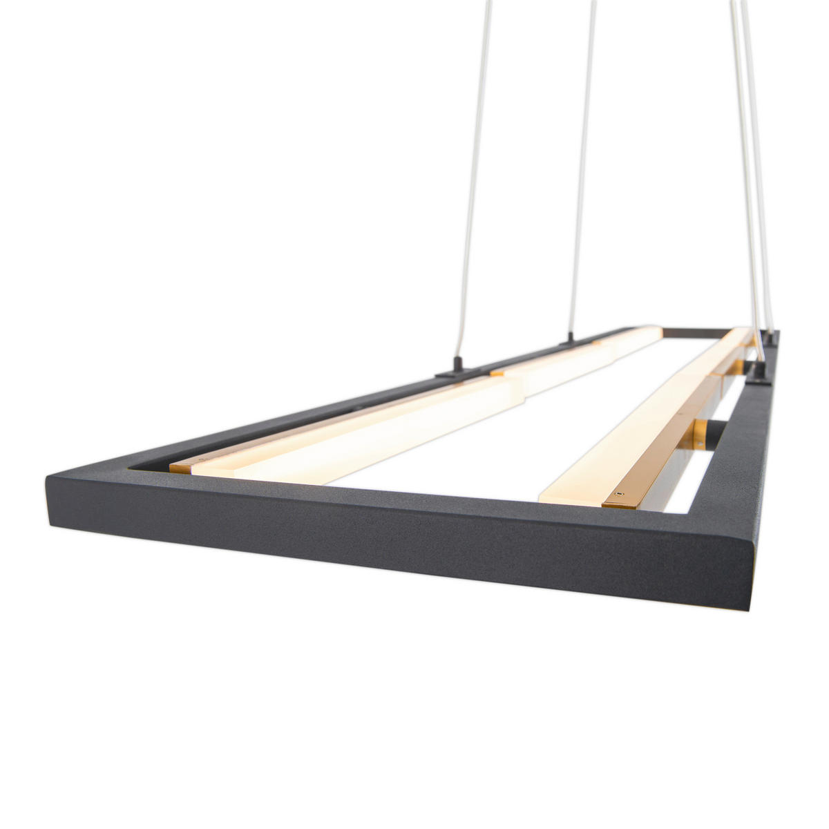 HÄNGELEUCHTE 100/54/132 cm   - Goldfarben/Schwarz, Design, Kunststoff/Metall (100/54/132cm) - Näve