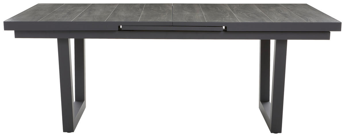 GARTENTISCH 200/260/100/77 cm Metall, Keramik rechteckig  - Dunkelgrau/Anthrazit, MODERN, Keramik/Metall (200/260/100/77cm) - Ambia Garden