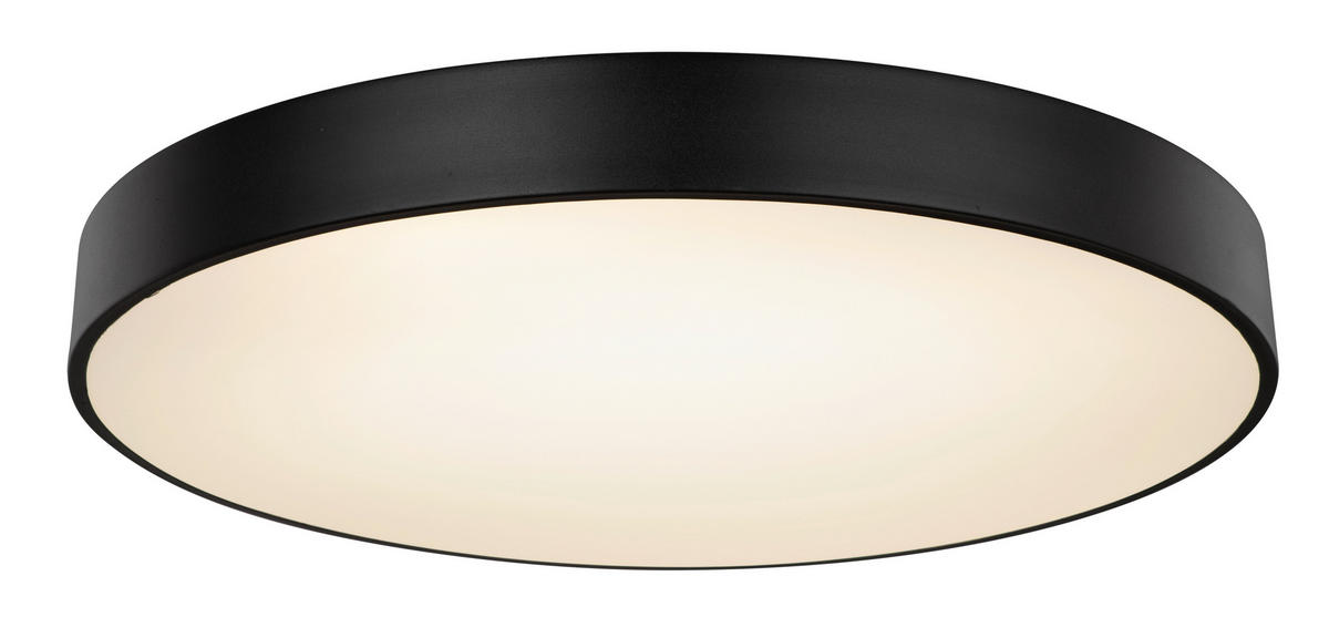 LED-DECKENLEUCHTE Wiss 60/10,5 cm   - Schwarz/Weiß, Basics, Kunststoff/Metall (60/10,5cm) - Globo
