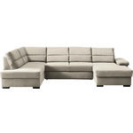 WOHNLANDSCHAFT  in Webstoff Beige  - Dunkelbraun/Beige, KONVENTIONELL, Kunststoff/Textil (183/319/166cm) - Cantus