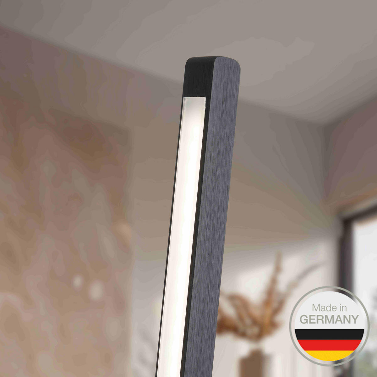 LED-STEHLEUCHTE    - Schwarz, KONVENTIONELL, Metall (158/20/20cm) - Ambiente