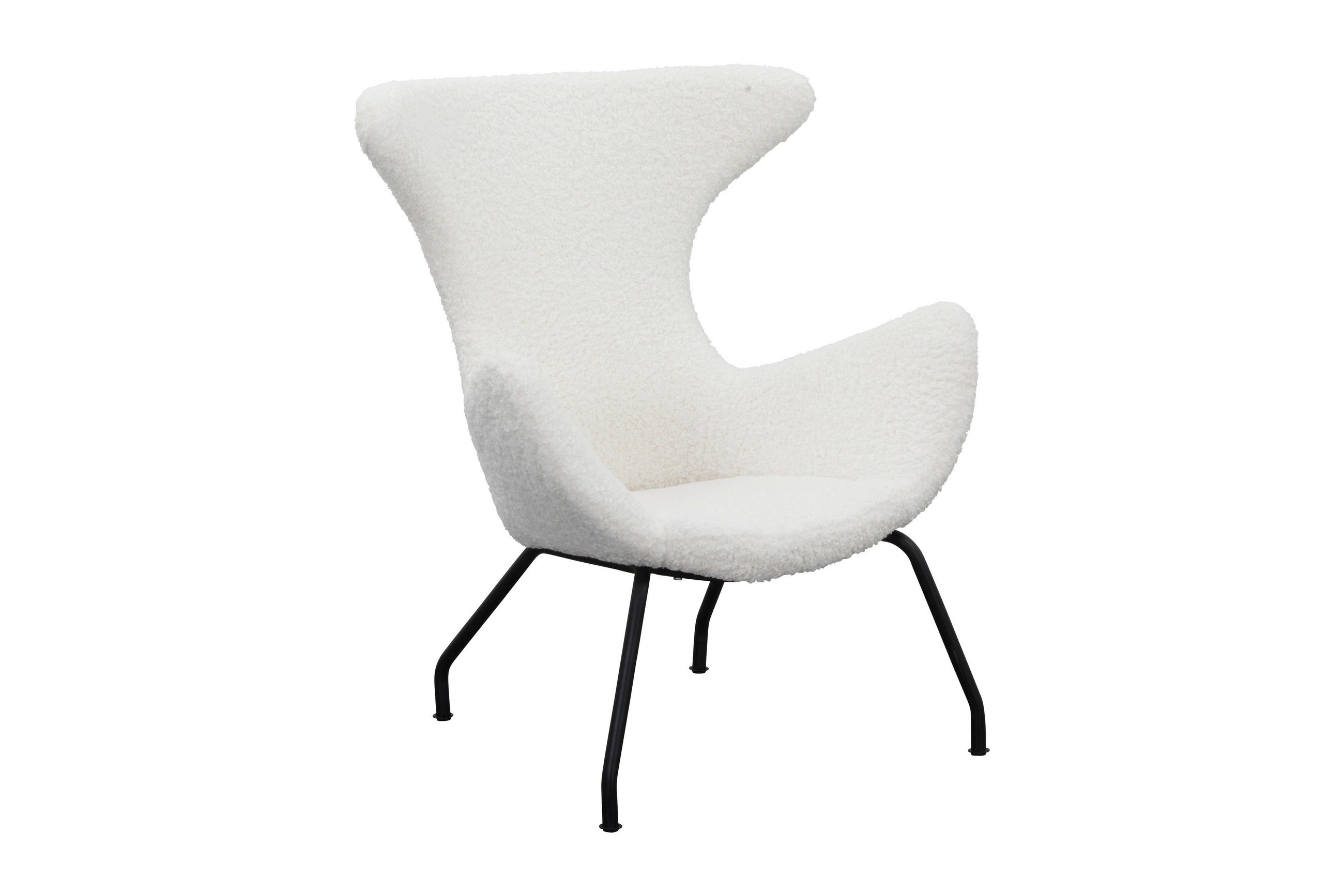 RELAXSESSEL in Textil Weiß  - Schwarz/Weiß, MODERN, Textil/Metall (77/95/62cm) - Livetastic