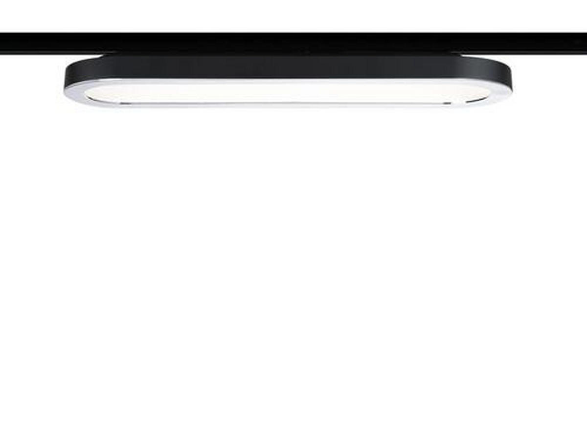 SCHIENENSYSTEM-STABLEUCHTE URail 38/3,5/11 cm   - Chromfarben/Schwarz, Design, Kunststoff/Metall (38/3,5/11cm) - Paulmann