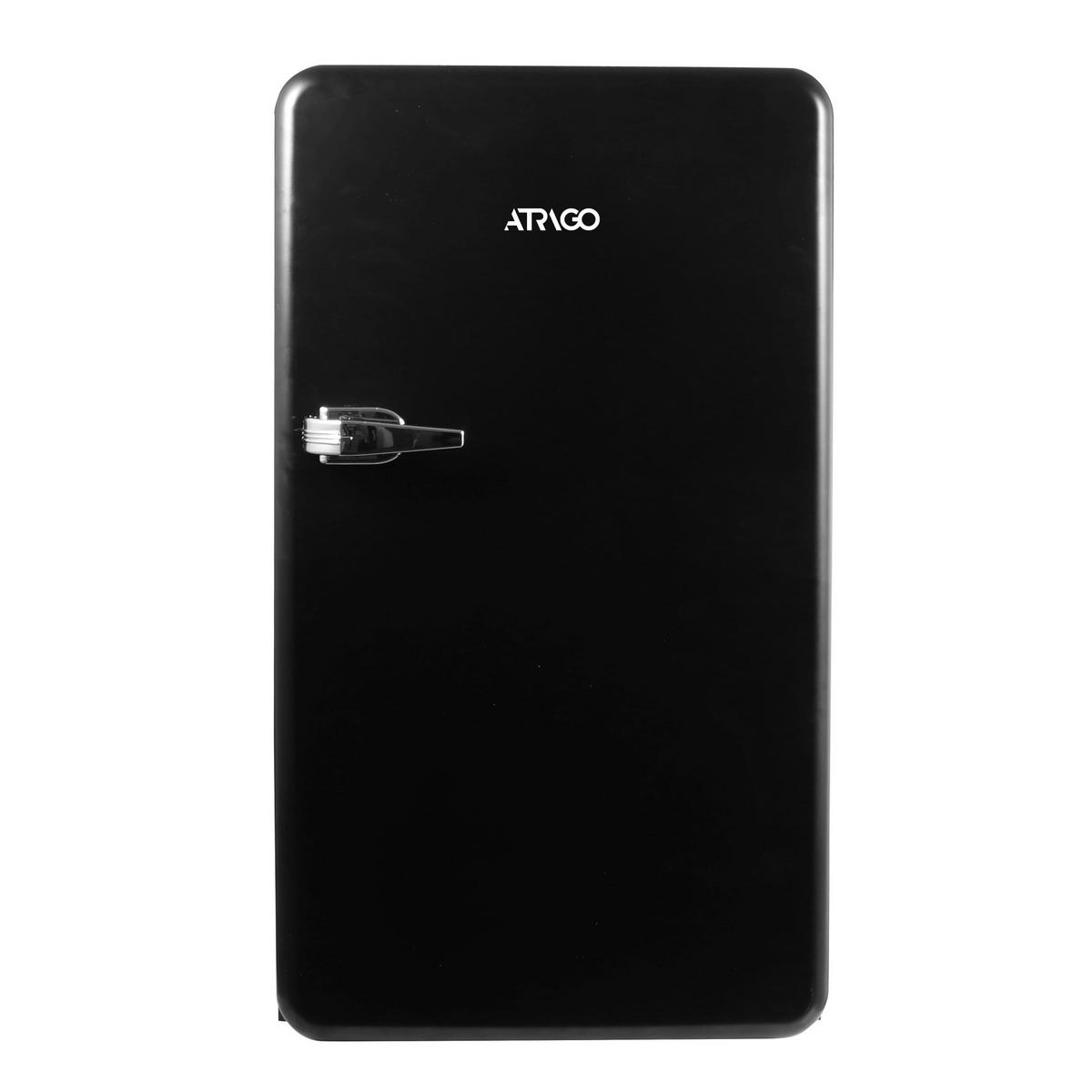 KÜHLSCHRANK 52690003/01  - Schwarz, Basics, Glas/Kunststoff (44,5/49/78,5cm) - Atrigo