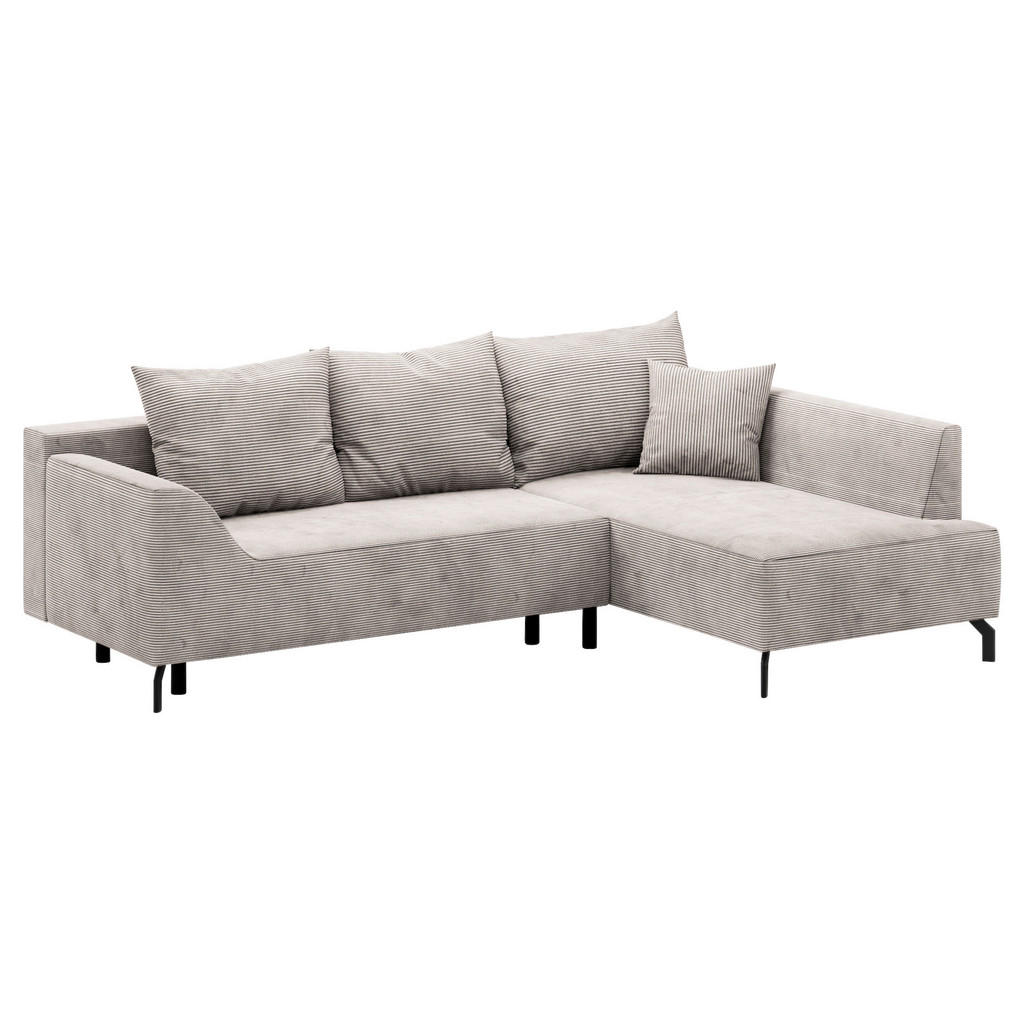 Thumbnail - Mid.you Eckschlafsofa, Creme, Textil, 3-Sitzer, Füllung: Faserbällchen, Schaumstoffflocken,Faserbällchen, Schaumstoffflo...