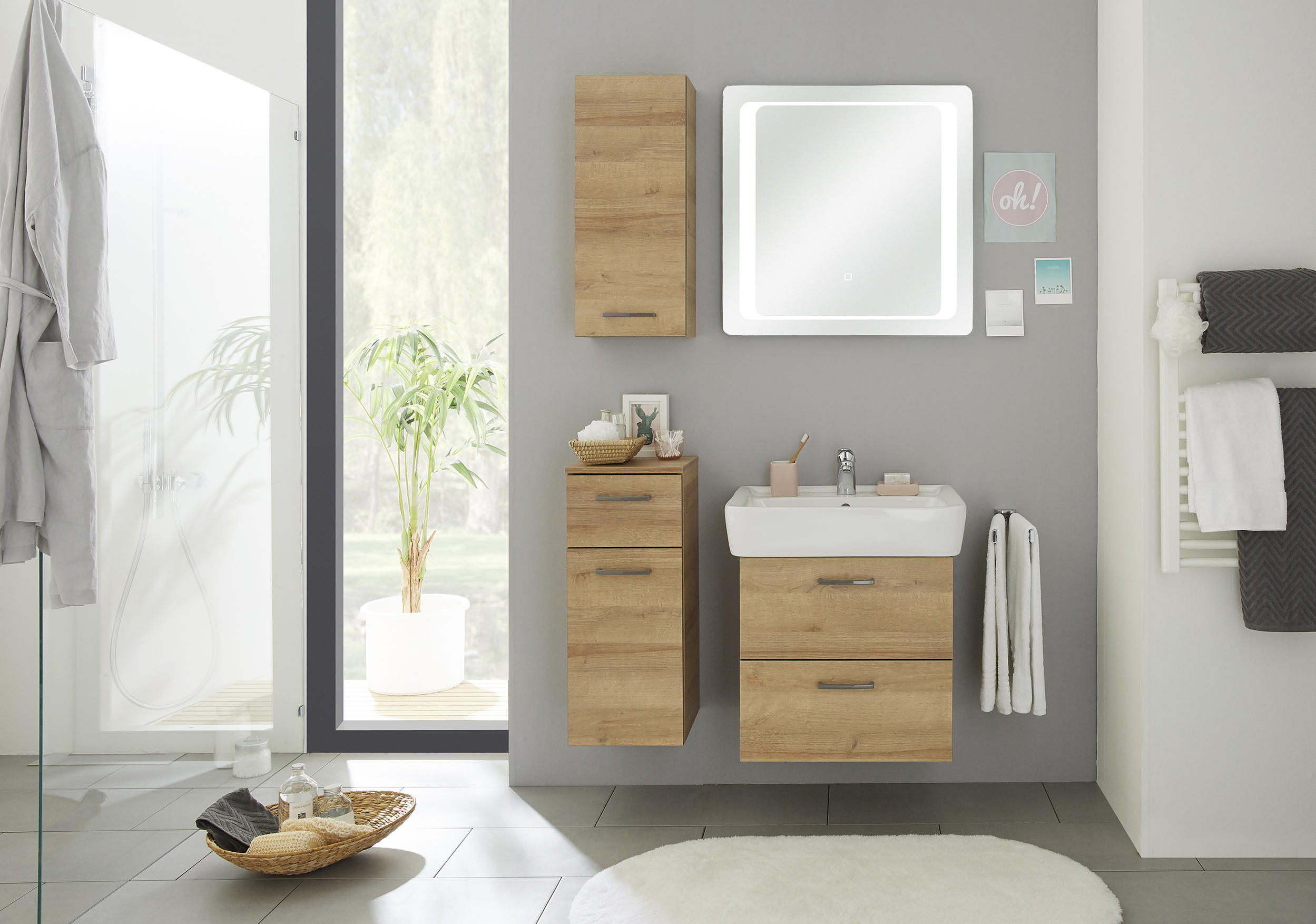 BADEZIMMERSPIEGEL 70/70/3 cm - KONVENTIONELL, Glas (70/70/3cm) - Xora