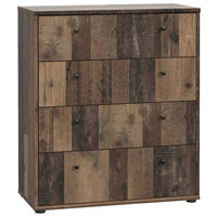 KOMMODE  in Dunkelbraun, Graubraun  - Dunkelbraun/Graubraun, Design, Holzwerkstoff/Kunststoff (73,7/85,5cm)