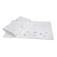 UTERÁK PRE HOSTÍ, 30/50 cm, strieborná, biela - biela/strieborná, Konventionell, textil (30/50cm) - X-Mas