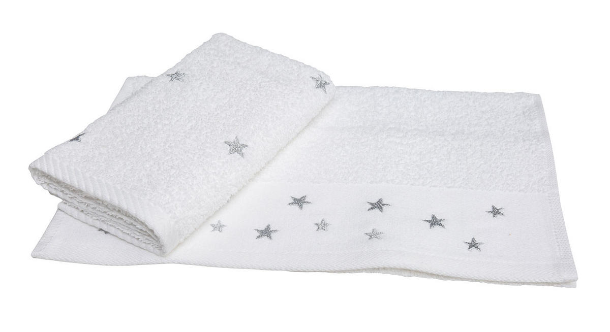 UTERÁK PRE HOSTÍ, 30/50 cm, strieborná, biela - biela/strieborná, Konventionell, textil (30/50cm) - X-Mas