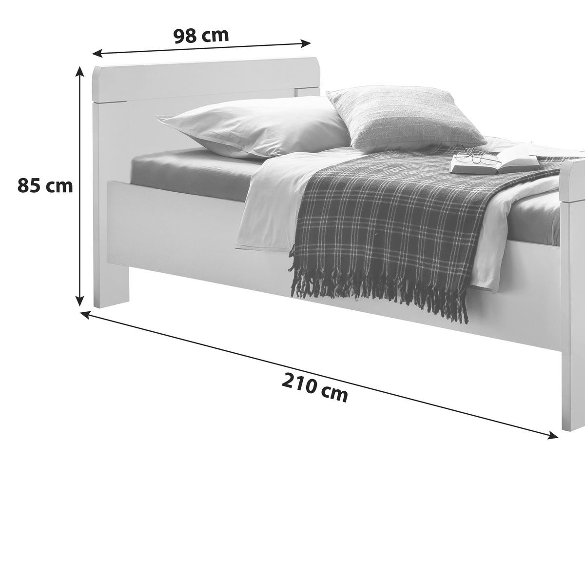 POSTEĽ, 90/200 cm biela - biela, Konventionell, kompozitné drevo (90/200cm) - MID.YOU