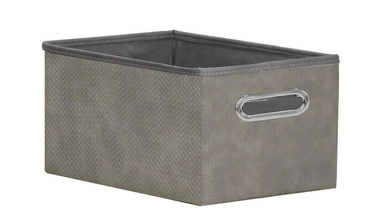 REGALKORB 34/23/18 cm   - Taupe, Design, Kunststoff/Textil (34/23/18cm) - Ambia Home