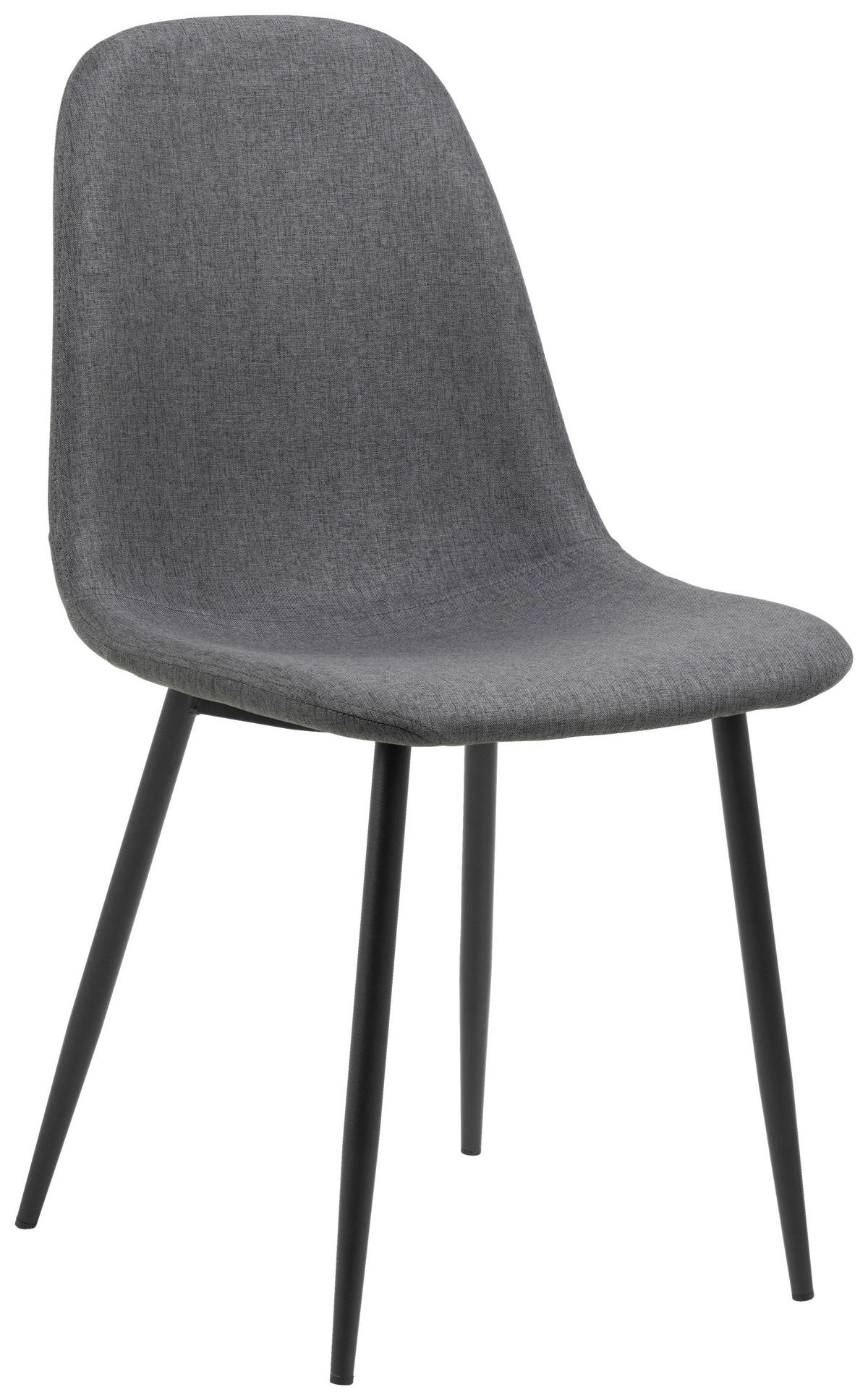 Scaun din textil, negru, gri închis - gri închis/negru, Trend, metal/textil (44/86/54cm) - Carryhome