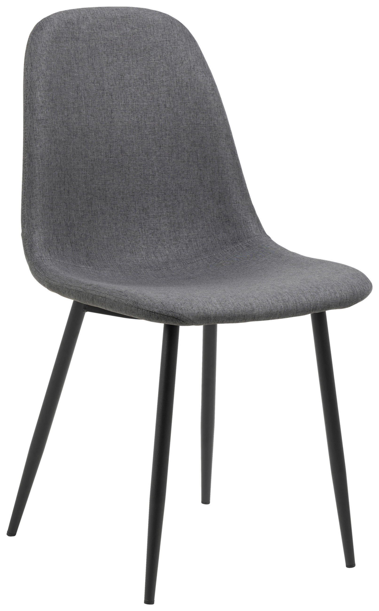 Scaun din textil, negru, gri închis