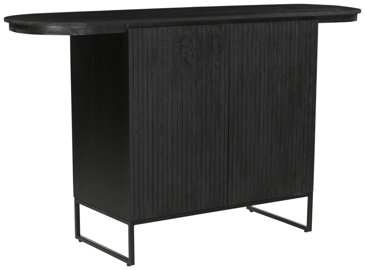 KONYHASZIGET 180/105/50 cm  - akáciaszínű/fekete, Design, fa/fém (180/105/50cm) - Livetastic