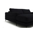 ECKSOFA  in Flachgewebe Schwarz  177/253 cm  - Schwarz, Design, Textil/Metall (177/253cm) - Dieter Knoll
