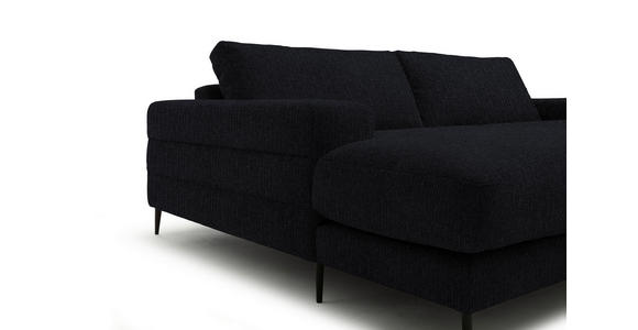 ECKSOFA  in Flachgewebe Schwarz  177/253 cm  - Schwarz, Design, Textil/Metall (177/253cm) - Dieter Knoll