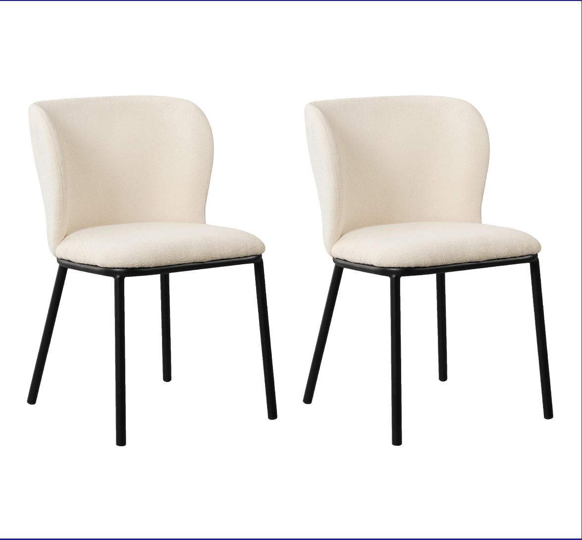 Mid.you Stuhl-Set Weiß 52x80x44 cm