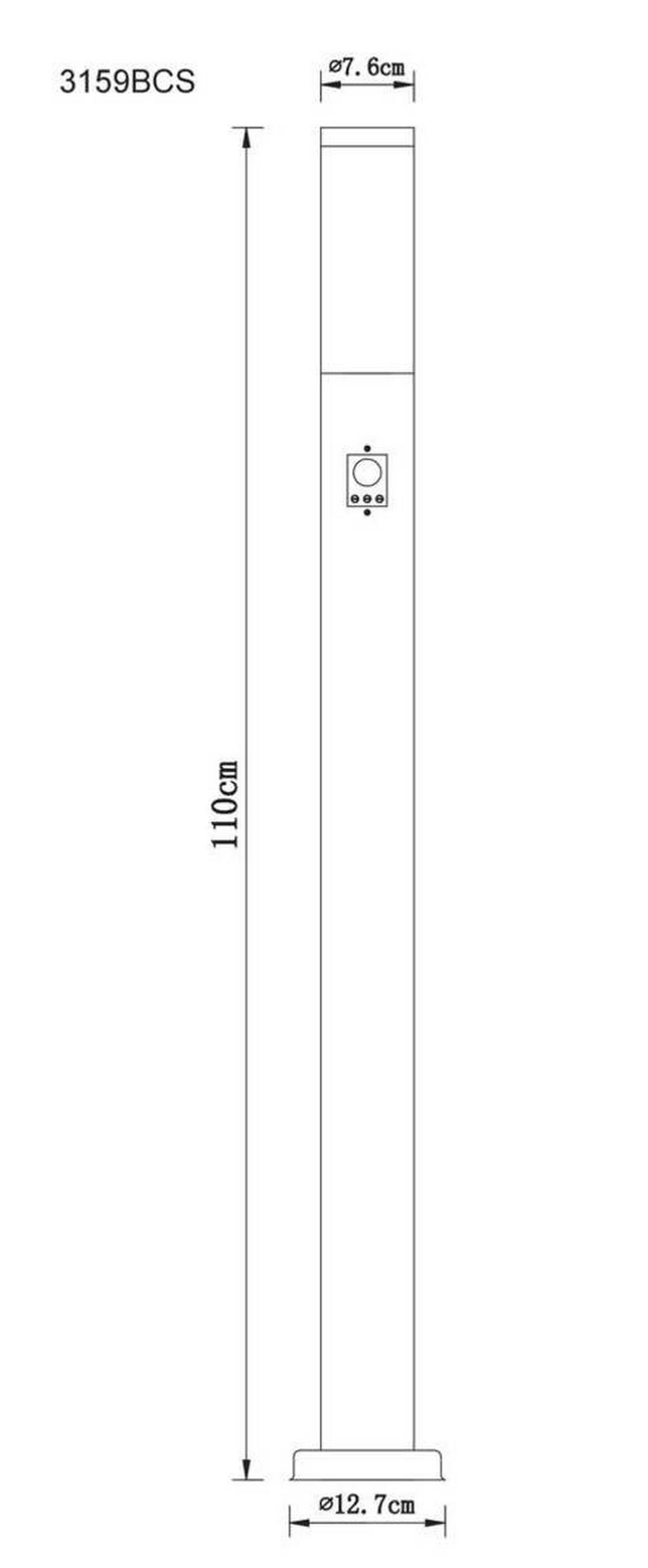ZUNANJA SVETILKA        12,7/110 cm       - črna/siva, Design, kovina/umetna masa (12,7/110cm) - Globo