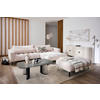 ECKSOFA Beige Cord  - Beige/Schwarz, Design, Textil/Metall (291/204cm) - Lomoco
