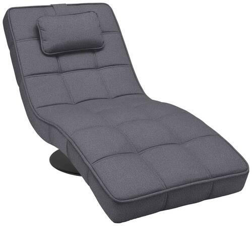 LIGGFÅTÖLJ i vävt tyg grå  - svart/grå, Design, metall/textil (74/86/162cm) - Livetastic