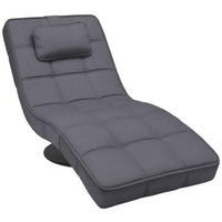 RELAXLIEGE in Webstoff Grau  - Schwarz/Grau, Design, Textil/Metall (74/86/162cm) - Hom`in