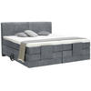 BOXSPRINGBETT 180/200 cm  in Dunkelgrau  - Dunkelgrau/Schwarz, Design, Kunststoff/Textil (180/200cm) - Hom`in
